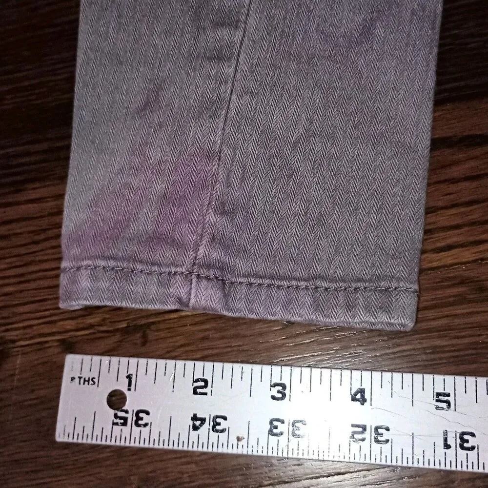 Free People Jeans Womens Size 26 Gray Tapered Leg Distressed Destroyed w/ Flaws